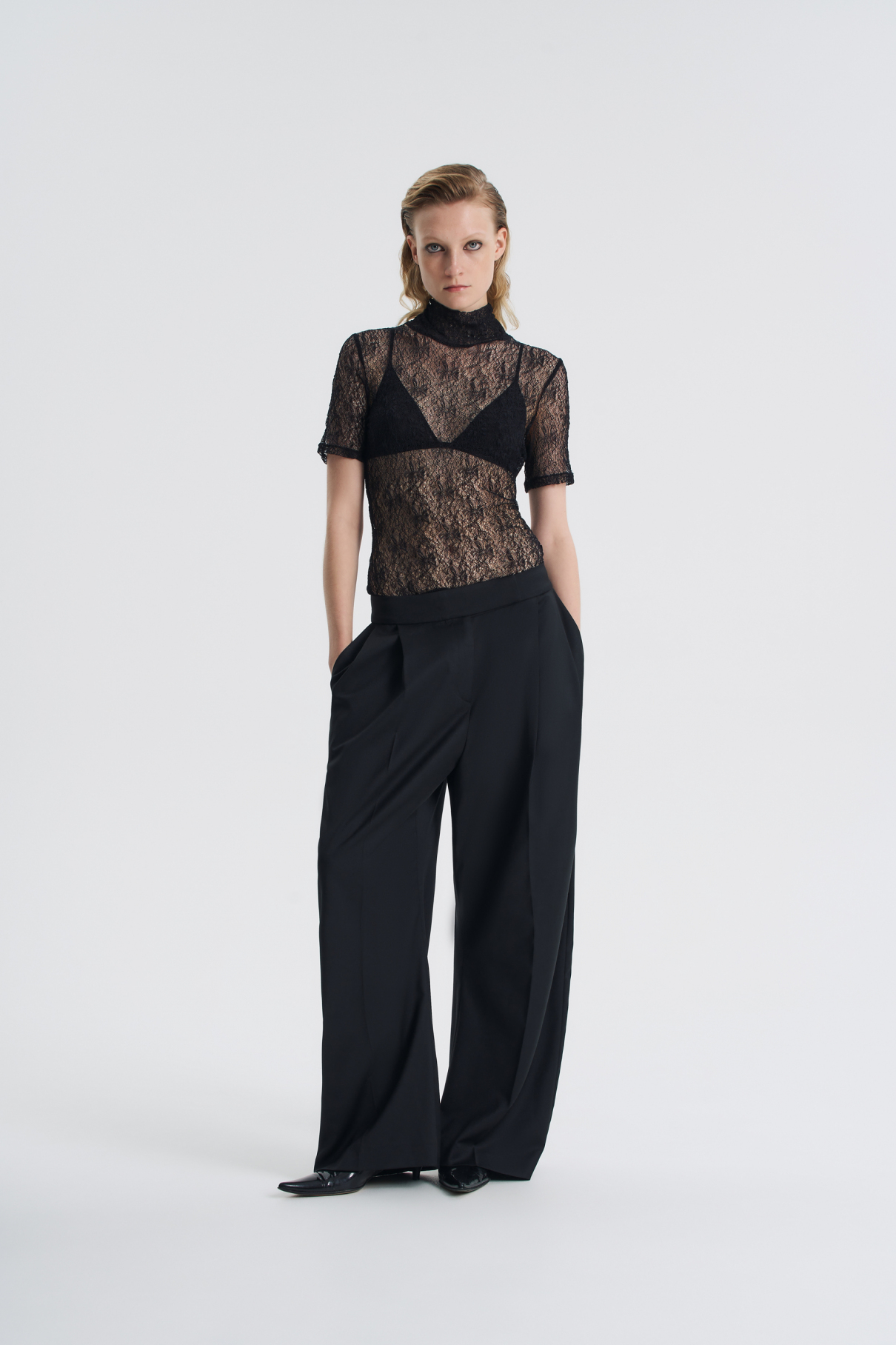 Топ из жатой сетки