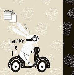 
          Блокнот 150х150мм, гребень, Апплика, мелованный картон, 40 л. клетка + 40 л. без линовки, "Зайка-путешественник "