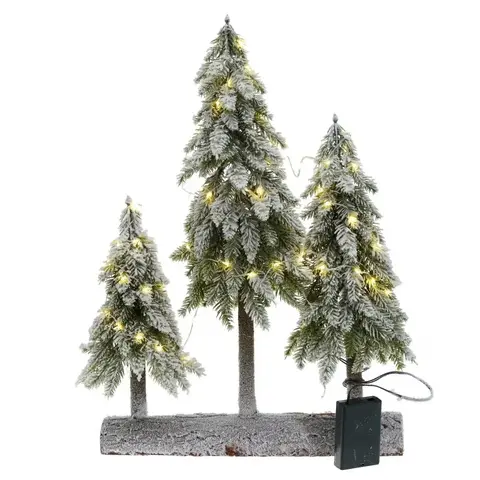 Изделие декоративное с подсветкой "Елки" (3хАА, н/п), L34 W11 H50 см