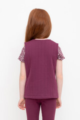 жилет  для девочки  КР 302576/насыщенная клюква к497