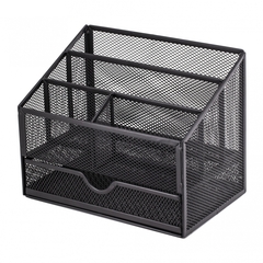 
          Подставка-органайзер д/канцтоваров, Alingar, металлическая, 23*20*15 см, 5 отделений, выдвижной ящик