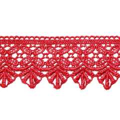 Кружево плетеное, ш. 5,9 см, бордовый