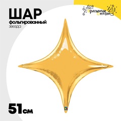 
          Шар фольгированный Звезда 51 см (Золотой)