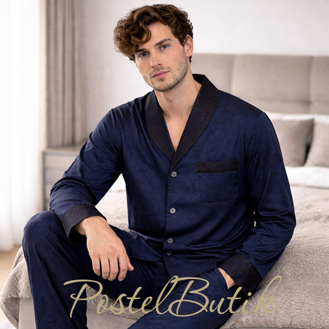 Пижама мужская Zimmerli Blue Black 4737