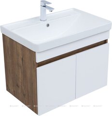 Aquanet 344792 Тумба Оптима 70 цв. дуб рустикальный/белый сатин (344792) фото