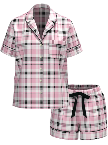 ФЛАНЕЛЕВАЯ ПИЖАМА С ШОРТАМИ