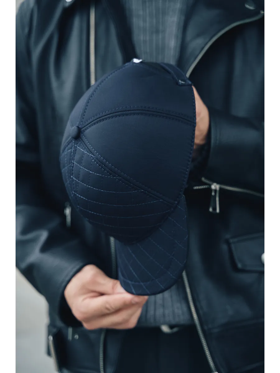 Кепка утепленная с ушками плащевка полустёганая