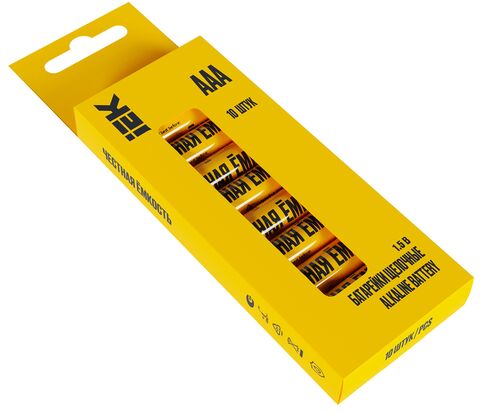 Батарейка щелоч. Alkaline LR03/AAA (10шт/бокс) IEK