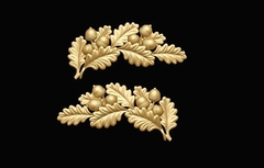 Силиконовый молд № 1062 Две дубовые веточки