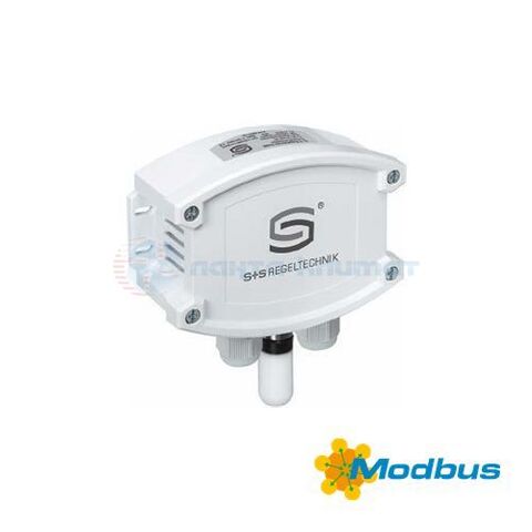 Датчик качества воздуха, углекислого газа, температуры, влажности для открытой установки AERASGARD AFTM-LQ-CO2-Modbus от S+S Regeltechnik, с подключением к шине Modbus