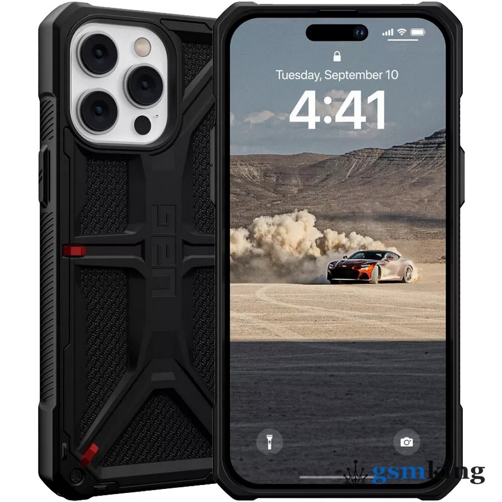 Чехол UAG Monarch Kevlar® Series Case for Apple iPhone 14 Pro Max Kevlar  Black (Чёрный) 114035113940 - цена 5390.0 ₽.