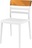 Стул пластиковый Mone белый, желтый