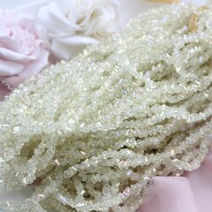 Хрусталь (стекло) граненный, желтый 4*3 мм, 1 нить, С054