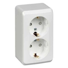 Розетка 2-м ОП Октава 10А IP20 без заземл. сосна ИЭК ERO20-K03-10-DC