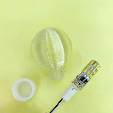 Комплекты для создания светильников и цветов/плафон D4см, цвет белый матовый/патрон G4/светодиодная лампочка 3Вт (по 5 комплектов)