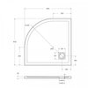 BelBagno TRAY-MR-UNO-R-90-550-35-NERO-CR TRAY-MR-UNO-R-90-550-35-NERO-CR Поддон из искусственного мрамора в комплекте с сифоном с декоративной накладкой (хром), чёрный