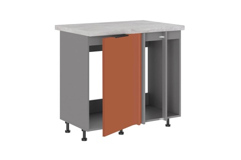 Брауни МП-1000 шкаф под мойку (Стол под мойку (прямой угол) одна створка+2 фальшпанели)