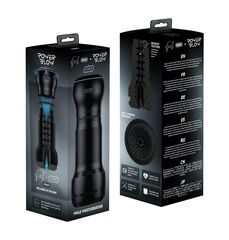 Ченый мастурбатор с интерактивная насадкой PowerBlow & Feel Pocket Stroker - 