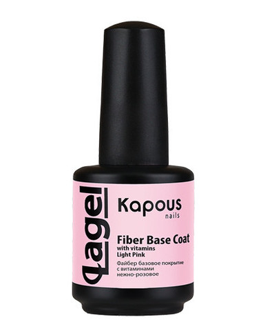 Файбер базовое покрытие с витаминами нежно-розовое 1743 Fiber Base Coat with vitamins Light Pink Kapous 15 мл