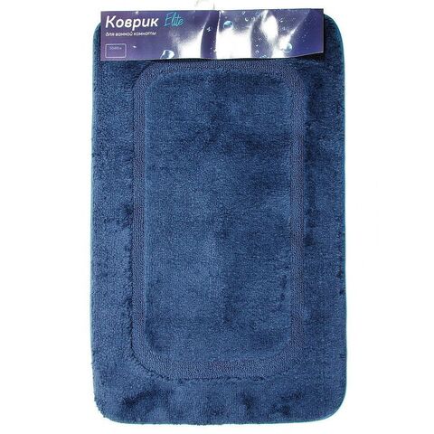 Коврик для ванной, 0.5х0.8 м, ПЭ, т-син, Альпака, Y11-2