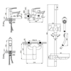 Lemark LM1780C Набор смесителей "3 в 1" (для ванны + для умывальника + душ. гарнитур), хром