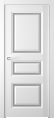 Дверь Платинум 3/1 / Цвет Эмаль белый / Мателюкс белый каленый / Двери Belwooddoors