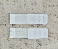 Застежка-удлинитель для бюстгалтера, р. 9,5*2,5см/5мм, белый