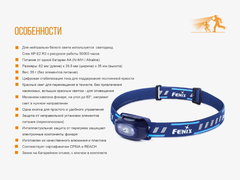 Фонарь налобный Fenix HL16, 70lm