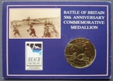 K8769, 1990, Великобритания, Медаль D40 мм. Битва за Британию Буклет