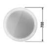 Duravit Happy D.2 Plus Зеркало круглое d700 мм, декор: radial, LED 3500, 31w, сенсор, регулировка яркости, приглушение света + выключатель HP7480S0000