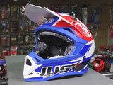 Шлем кроссовый Just1 J32 2017 белый-синий-красный, размер L (59-60)