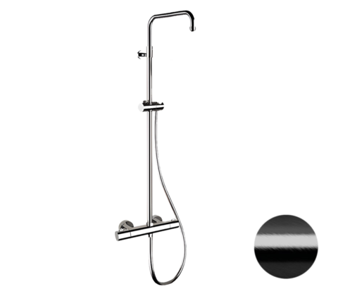 Remer EQ32ASSDCFP Душевая система с термостатом Elegance EQ32ASSDCFP, черный брашированный хром (CFP), шт