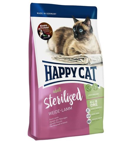 Happy Cat Supreme Sterilised сухой корм для стерилизованных кошек (пастбищный ягненок) 1,4 кг