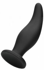 Черная анальная пробка Curve Butt Plug - 11,4 см. - 