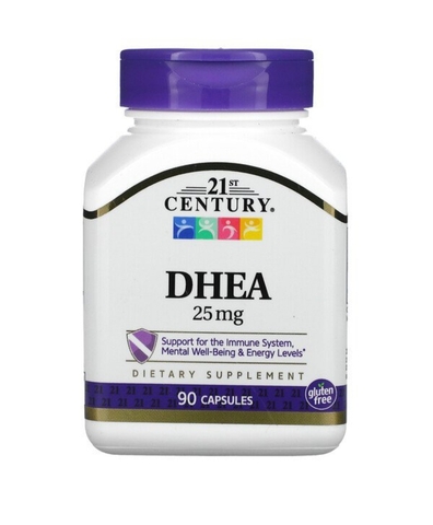 21 century, DHEA, 25 мг, 90 капсул