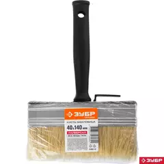 ЗУБР 4 х 14 см, светлая натуральная щетина, пластмассовый корпус, все виды ЛКМ, макловица (01802-14)