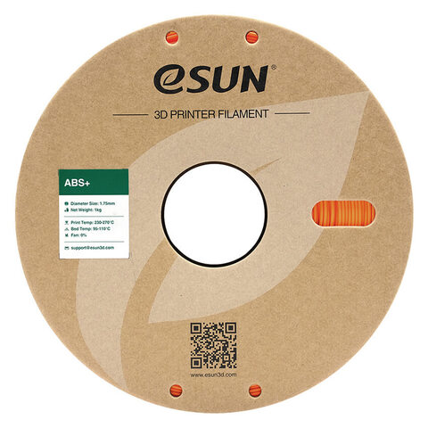 Катушка ABS+ пластика Esun, 1.75 мм, 1 кг, оранжевая