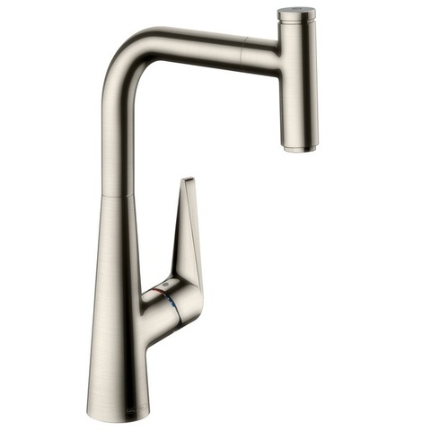 Смеситель для кухни с выдвижным изливом и лейкой Hansgrohe Talis Select S 72821800