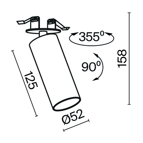 Встраиваемый светодиодный светильник Maytoni FOCUS LED C053CL-L12W3K-W-W