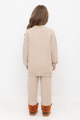 брюки  для девочки  КР 400458/темно-бежевый к493