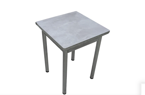 Стол кухонный раскладной (поворотно-раскладной 58*58 см. Цемент светлый ноги хром. Стол обеденный.