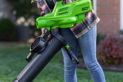 Воздуходувка-пылесос Greenworks GD60BVII 60V (368 км/ч) аккумуляторная, без АКБ и ЗУ
