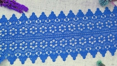Кружево плетеное, ш. 11,5-13 см, голубой