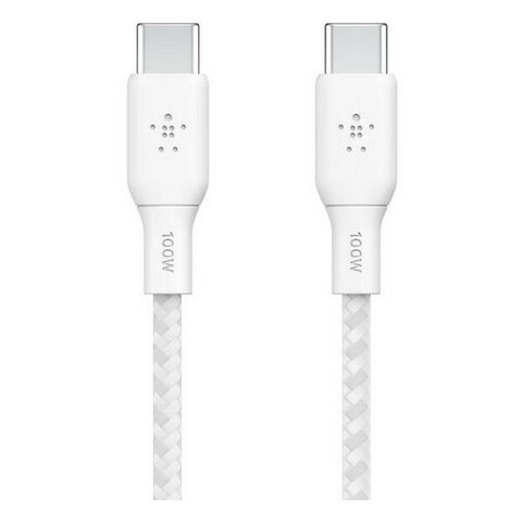 Кабель Belkin BoostCharge 100W USB-C to USB-C 2.0 плетеный Cable, 3м, белый