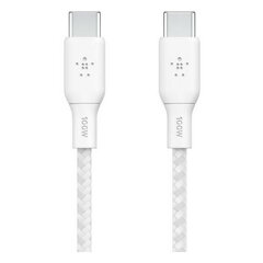 Кабель Belkin BoostCharge 100W USB-C to USB-C 2.0 плетеный Cable, 3м, белый