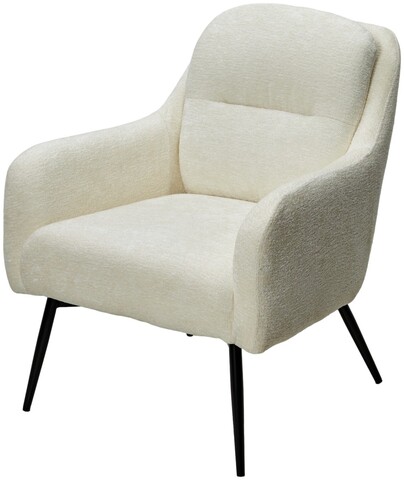 Кресло М-City DISAUR Аргос (Argos) 3018-01 Белый, Шенилл, Черный каркас