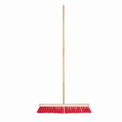 Щетка тротуарная деревянная 500х65мм в сборе с черенком 1200мм, резьбовое соед. (Россия) 60-2-005