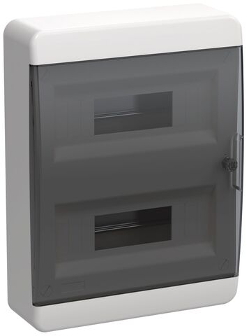 TEKFOR Корпус пласт. ЩРН-П-24 IP41 черн. прозр. дверь IEK