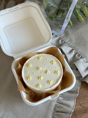 Бенто торт 450 гр Ванильный с клубникой-MARMELAD x TORT FACTORY