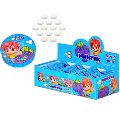 Конфеты ментоловые Минтик 1кор*12бл*20шт, 24гр
